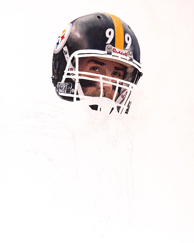 steelers helmet drawing