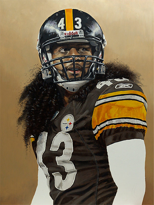 Troy Polamalu Painting WIP 07