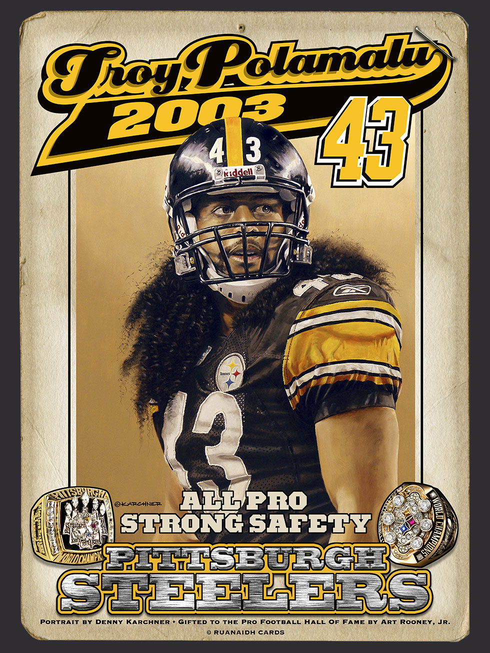 Troy Polamalu – Strong Safety Painting Card